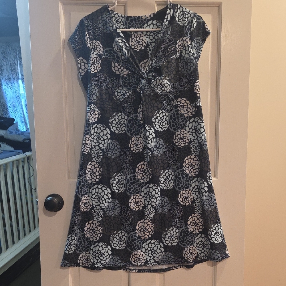 Soybu Black and White Floral Mini Dress